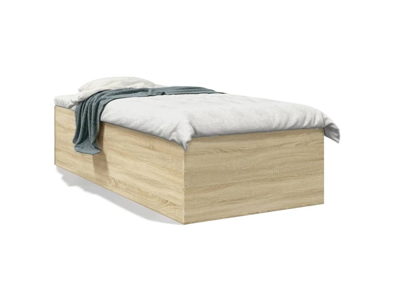  Lit simple- lit adulte -  cadre de lit sans matelas chêne sonoma 100x200 cm  - Conforama A