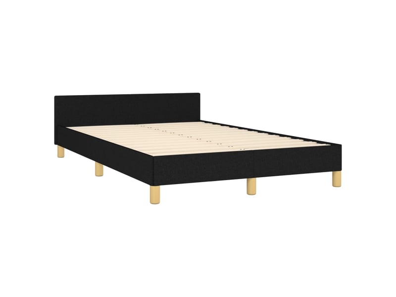  Lit double- lit adulte -  cadre de lit sans matelas noir 120x190 cm tissu  - Conforama D