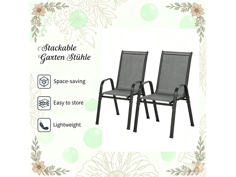  Chaise de jardin dossier haut structure empilable  - Conforama D