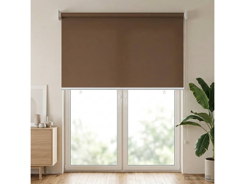 Store enrouleur, store roulant extérieur protection uv taupe polyester cf47524 - Conforama C