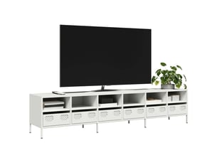 Meuble tv coloris blanc 202 cm <strong></strong>  <strong></strong>