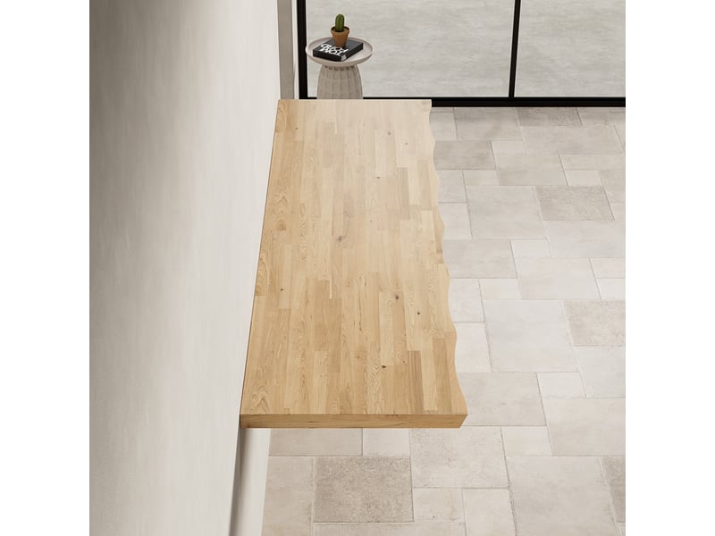  Étagère en bois massif, 160 cm, couleur naturelle, pour une utilisation individuelle ou en combinaison avec des meubles.  - Conforama B