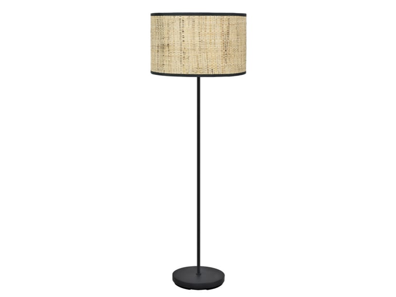  Fabrilamp natasha lampadaire en cannage naturel et noir, 1 x e27, h 163 cm, ø 40 cm 189941009 - Conforama A