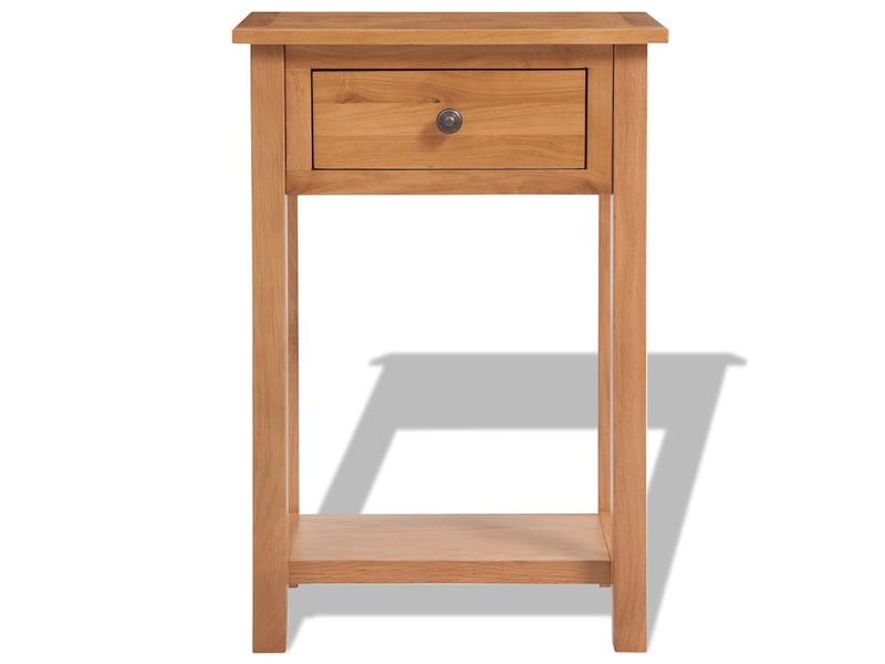 Table de chevet - table console 50 x 32 x 75 cm bois de chêne massif - Conforama A