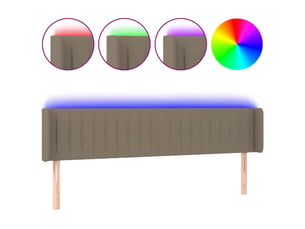 Tete de lit A poser largeur 163 cm   taupe