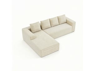 Canapé d'angle – canapé modulable, style cloud, assise profonde, pour intérieur, mobilier pour espace de vie