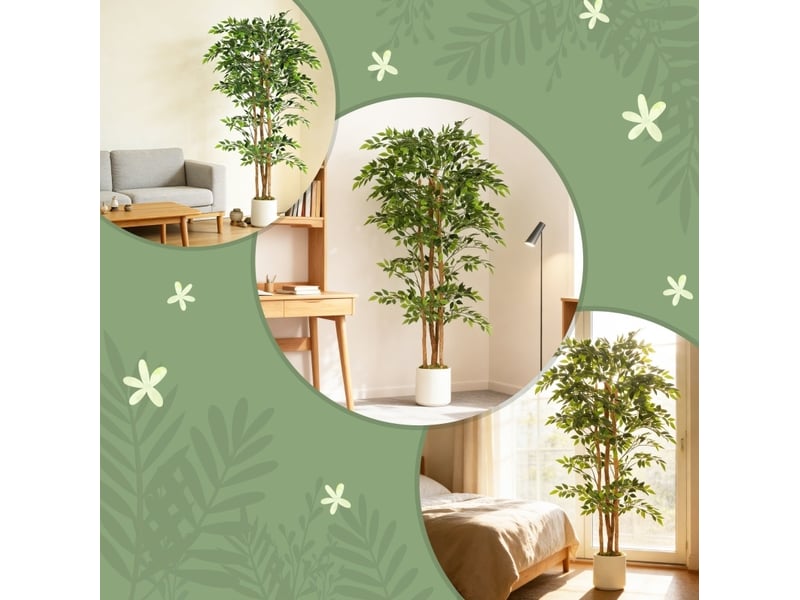  Arbre artificiel banyan 75x75x180 cm vert  - Conforama C