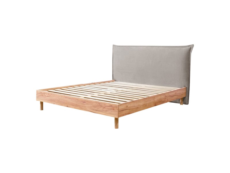  Bobochic lit charlie avec lattes massives gris clair 160x200 CHARLIE - Conforama A