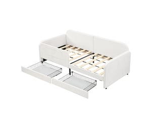Lit simple 90x200 cm coloris blanc