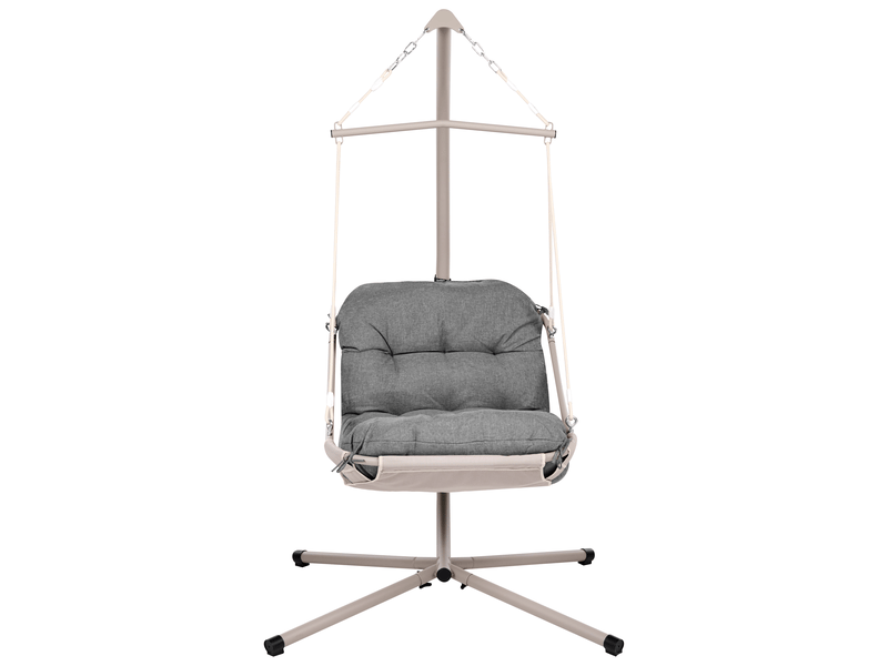  Fauteuil suspendu avec support alghero métal gris  - Conforama D