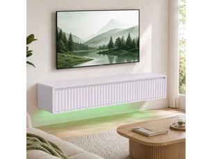 Meuble tv coloris blanc  <strong></strong>  <strong></strong>