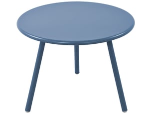 Table basse ronde intérieur extérieur en polypropylène couleur bleu – ø 60 cm résistante aux intempéries 10_0009231