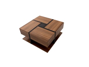 Table basse carré(e) coloris marron BEAOK  - 78 cmx78 cm
