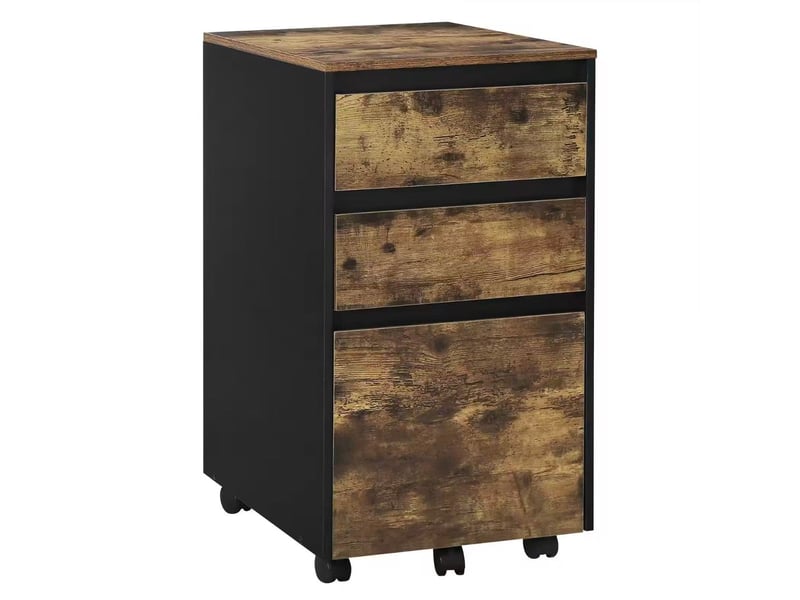  Caisson de rangement mobile chic, armoire à dossiers, meuble à roulettes  - Conforama A