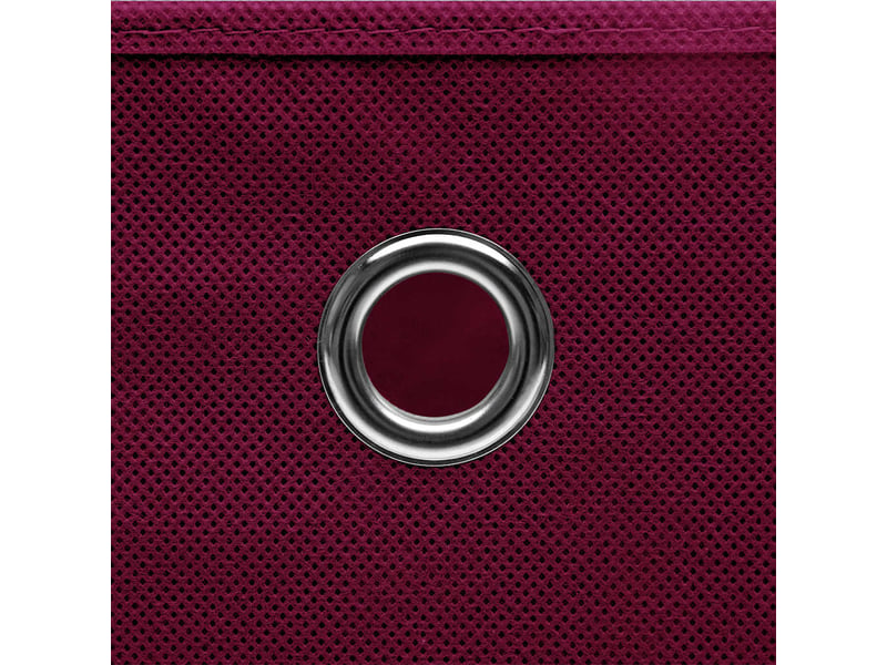  Boîtes de rangement 4 pcs rouge foncé 32x32x32 cm tissu shl34811  - Conforama D