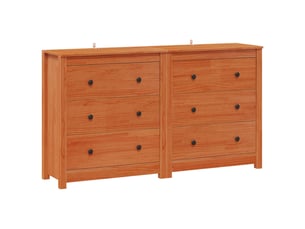 Buffet - bahut - meuble de rangement 2 pc brun 140 x 35 x 80 cm pin massif