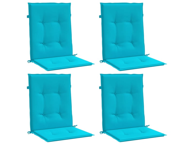  Lot de 4 coussins de dossier,  coussins de dos, tissu oxford turquoise cf59459  - Conforama A