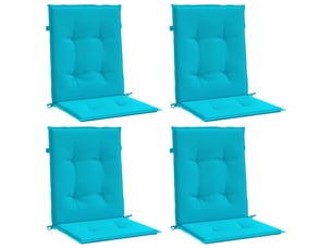 Lot de 4 coussins de dossier, coussins de dos, tissu oxford turquoise cf59459