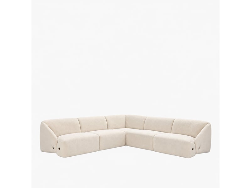  Canapé d'angle modulable en tissu beige  - Conforama A
