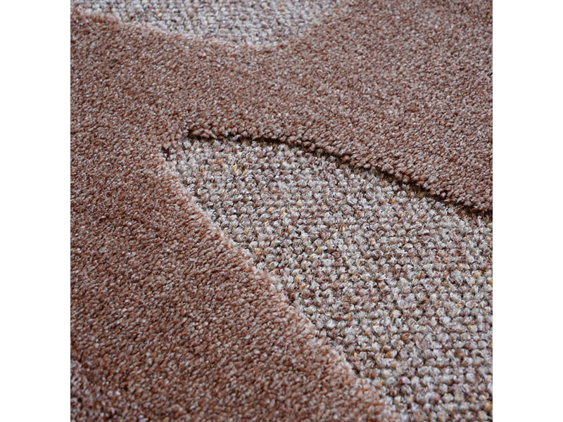  Tapis relief graphique terracotta 160x230  - Conforama D