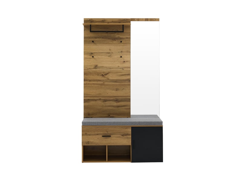  Portemanteau avec banc et rangement 104 x 190 cm en bois  - Conforama D
