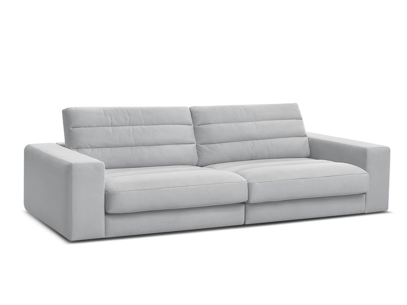  Bobochic canapé droit fixe 3 places sierra velours gris clair SIERRA - Conforama A