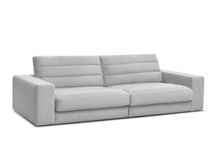 Canapé droit fixe BOBOCHIC SIERRA 3 places Velours gris