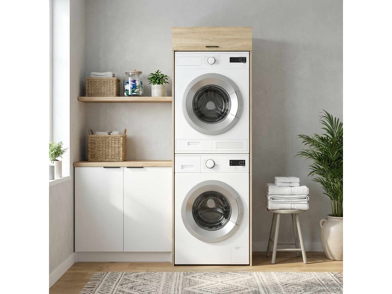 Armoire pour machine à laver sonoma 67,5x68x200 cm - Conforama D