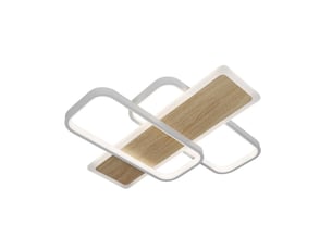 Fabrilamp forqueta, plafonnier, moderne, led, 120 w, 13200 lm, 3000-4000-6500 k, blanchêtre, 6 x 50.5 x 49.5 cm