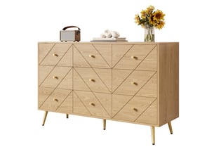 Buffet 0 porte(s) 9 tiroir(s) - 120 cm coloris naturel