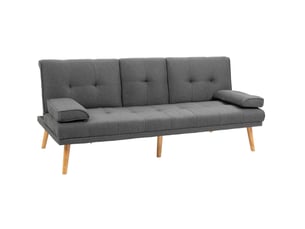 Canapé droit convertible MODENVIE  3 places Polyester gris