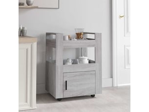 Desserte de cuisine, chariot de rangement sonoma gris 60x45x80 cm bois d'ingénierie shl6781