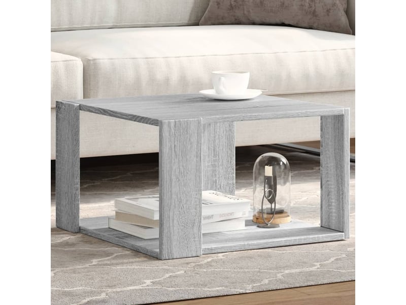  Table basse - table de salon - table à thé sonoma gris 51,5x51,5x30 cm bois d'ingénierie  - Conforama B
