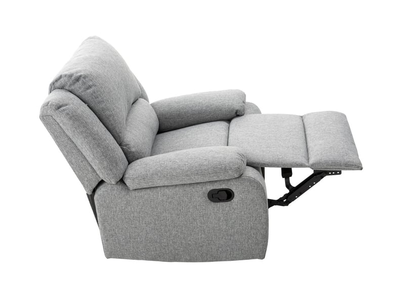 Relaxxo - fauteuil relaxation 1 place leo en tissu - gris clair  - Conforama D