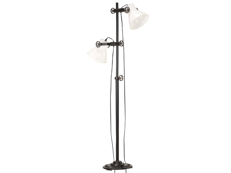  Lampadaire avec 2 abat-jour blanc e27 fonte  - Conforama A