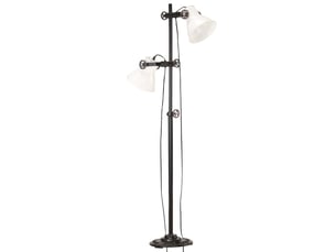 Lampadaire avec 2 abat-jour blanc e27 fonte