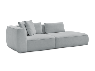 Canapé droit fixe BOBOCHIC LEOPOLD 3 places Tissu gris