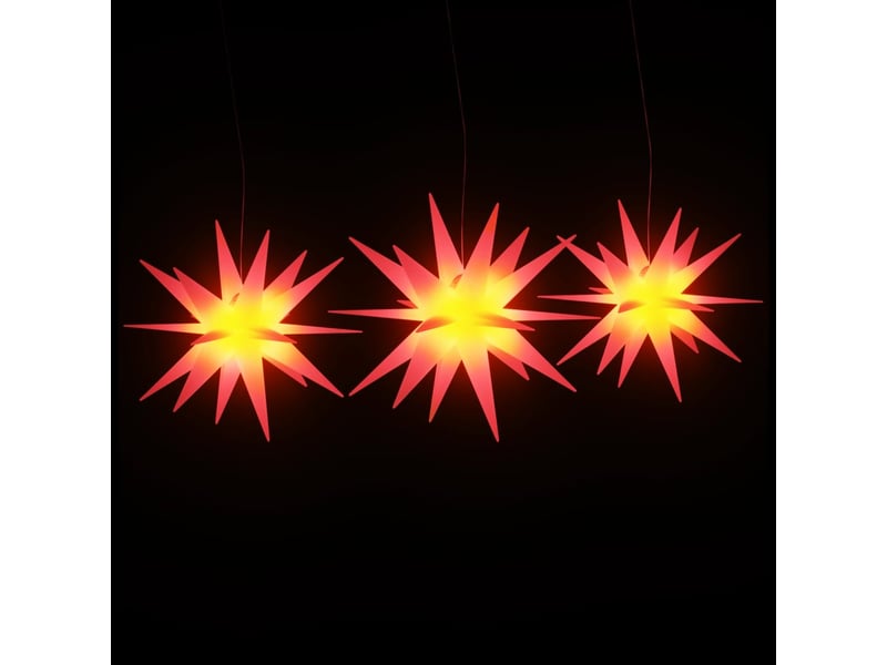  Lumières de noël avec led 3 pcs pliable rouge  - Conforama C