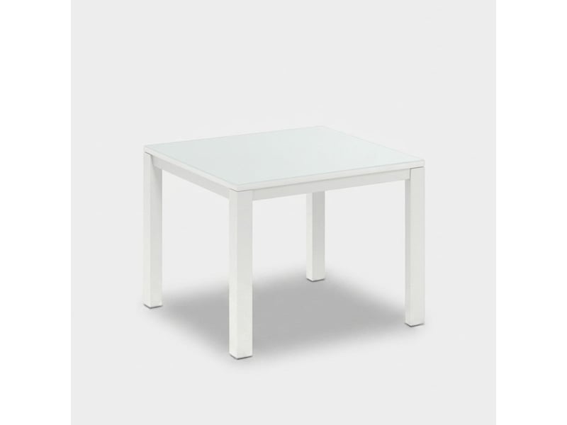 Table extensible en verre trempé 90163,5x90 bryant - blanc - Conforama A