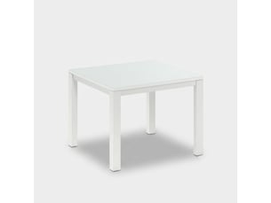 Table extensible en verre trempé 90163,5x90 bryant - blanc