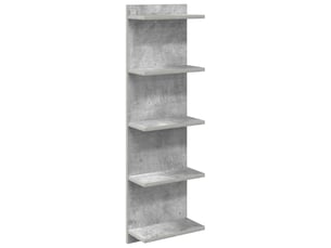 Étagère flottante, étagère murale gris béton 30 x 15 x 100 cm bois d'ingénierie cf42343