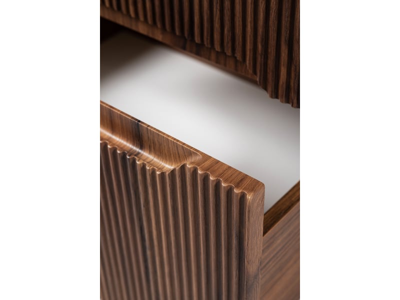  Meuble sous vasque suspendu novo effet noyer warmia 80 cm  - Conforama W