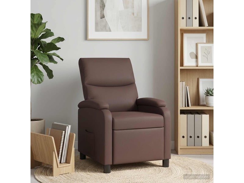  Vidaxl fauteuil inclinable marron simili cuir  - Conforama B