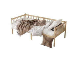 Lit banquette 90x200 cm <strong>MAISENTIEL</strong>  <strong></strong> coloris naturel