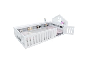 Lit cabane 90x200 cm SOGEU   coloris blanc