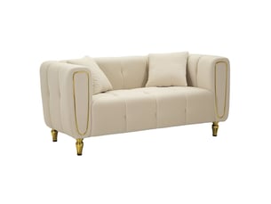 Canapé droit fixe <strong></strong> <strong></strong> 1 place Tissu beige