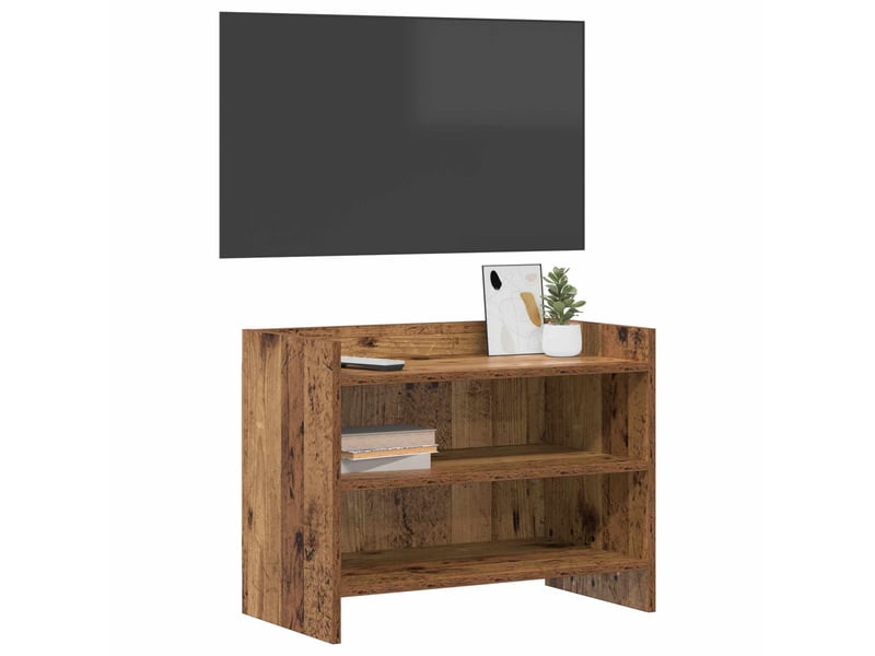 Meuble tv - banc tv - meuble de rangement 60 x 33 x 47 cm bois ancien bois d'ingénierie  - Conforama C