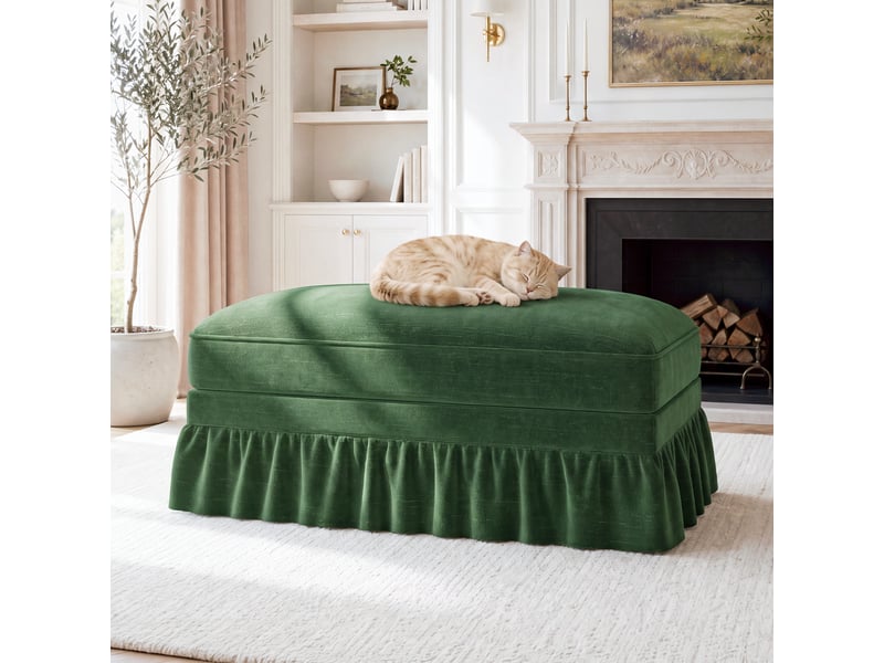  Tabouret windsor chenille - vert SF20250034008 - Conforama B