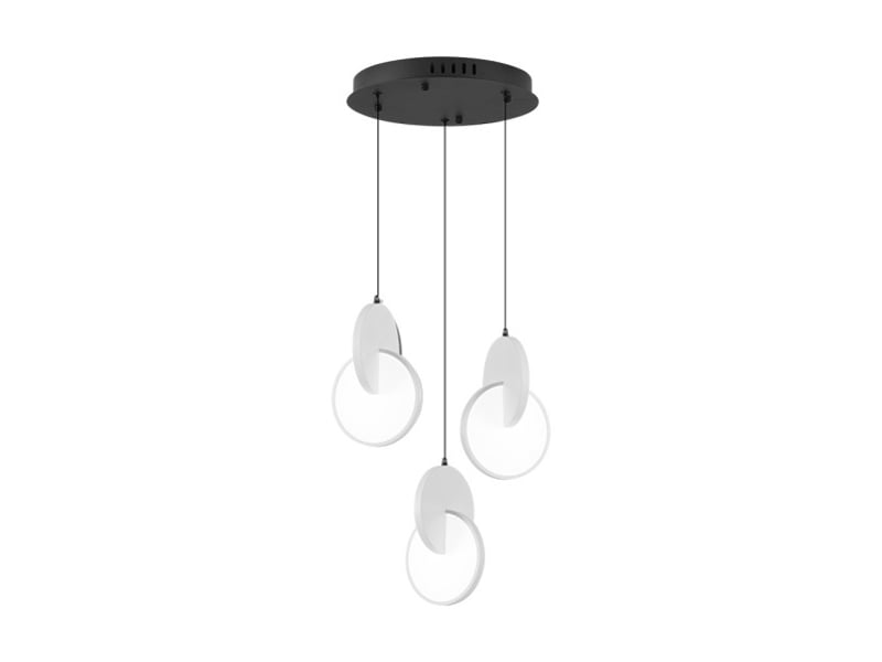  Fabrilamp carlota, plafonnier, moderne, led, 51 w, 7140 lm, 6500 k, noirblanc, 80-150 x 33 x 29 cm 234483001 - Conforama A