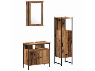 Ensemble de mobilier de salle de bain 3 pc marron cf64394